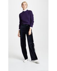 MIRA MIKATI Blue Side Stripe Trousers