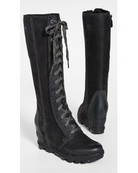 sorel joan of arctic wedge black