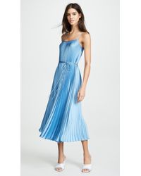 Vince Blue Pleated Cami Dress