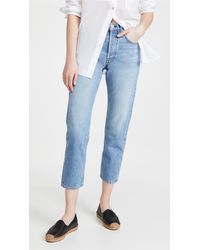 Rag & Bone Denim Maya High-rise Ankle - Harper Slim Fit Light Blue Indigo Jean | Lyst UK