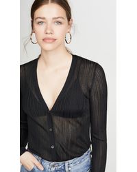 black pointelle cardigan