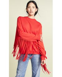 sweatshirt with fringe