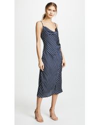 red polka dot slip dress