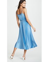 Vince Blue Pleated Cami Dress