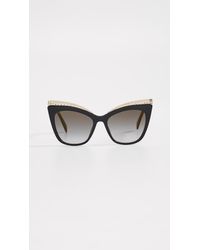 Moschino Womens Chain Cat Eye Sunglasses