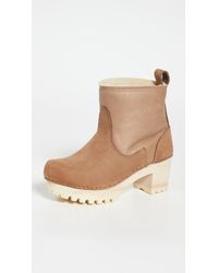 no 6 shearling clogs