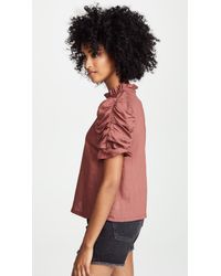 moon river ruched sleeve tee