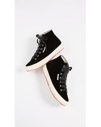 superga velvet high top sneakers