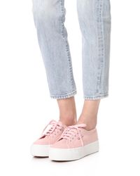 Superga Canvas 2790 Platform Sneakers in Vintage Light Pink (Pink) | Lyst