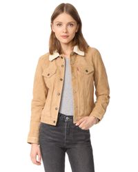 Levi's Suede Sherpa Trucker Jacket 