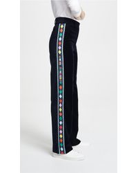 MIRA MIKATI Blue Side Stripe Trousers