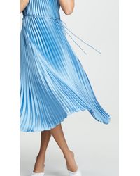 Vince Blue Pleated Cami Dress