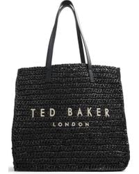Ted Baker ジョージア ウェビングキャンバスラージトートバッグ ted-baker-NATURAL-Georjiy-Mini