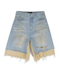 PROJECT G/R Layered Skirt Cargo Shorts Camo in Green for Men