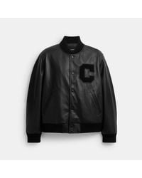 COACH Varsity Jacket in Blue for Men | Lyst