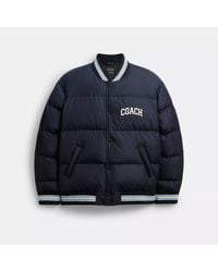 COACH Varsity Jacket in Blue for Men | Lyst