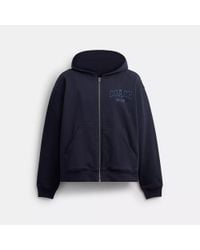 COACH Signature Full Zip Hoodie in Black for Men | Lyst