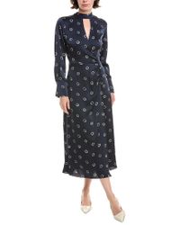 Rebecca Taylor Sunburst Pleat Maxi Dress in Red | Lyst