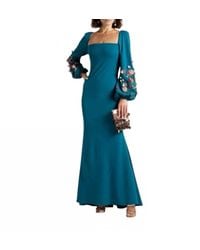 blue cheese dressing with yogurt and mayo Badgley Mischka Strapless Floral Sheath Midi Dress SC4341