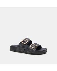 COACH コーチ Eloise Sandal サンダル チョーク 公式】コーチアウトレット | スライド サンダル