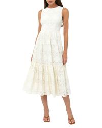 Adelyn Rae Adrian Crochet Lace Midi Dress In Emerald Green At Nordstrom Rack  | Lyst