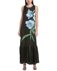sachin and babi light blue dress Velina Premium Chiffon Cape in Butter Yellow main image 1