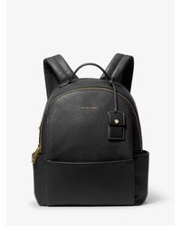 Michael Kors Merritt Small Pebbled Leather Cargo Backpack in  display picture 1