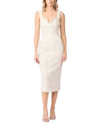 Elliatt Octavia Midi Dress in White | Lyst