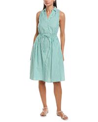 green emerald velvet dress Nanette Lepore - Bright Blue & Brown Lace Sheath Dress Sz 2