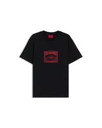HUGO Blue nalono oversized t-shirt in navy