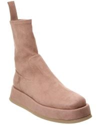 靴 GIA BORGHINI SUEDE ANKLE STRAP Gia Borghini Ninette Suede Boot in Natural | Lyst