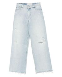 デニム・ジーパン Golden  Relaxed Wide-Leg Jeans With Ripped Detailing Golden Goose Relaxed Wide-Leg Jeans With Ripped Detailing