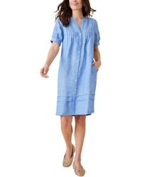 J.McLaughlin Orla Linen Dress in Blue | Lyst