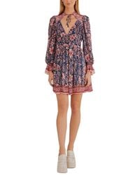 FARM Rio Ainika Tropical Splendor Mini Dress in Blue | Lyst