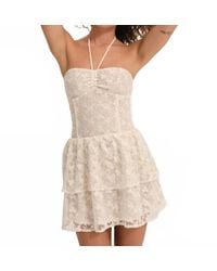x revolve one shoulder lace mini dress Lovely in lace Shop the @stone_cold_fox x REVOLVE Ollie Mini Dress + more bridal styles for your upcoming nuptials at the link in our bio