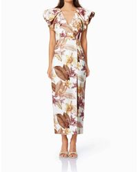 Elliatt Octavia Midi Dress in White | Lyst