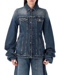 Jean Paul Gaultier 'Junior Gaultier' Denim Jacket in Black | Lyst