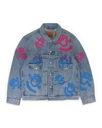 GUAPI Camo Embellished Denim Jacket in Green for Men | Lyst