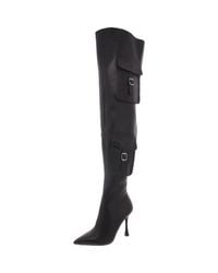 ★Steve Madden★新作★大人気★TYRANT DENIM MULTI★ブーツ Steve Madden Tyrant - Denim Multi Leather Boots - Knee-High