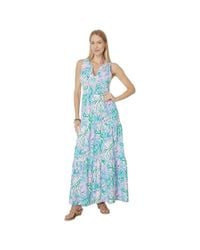 Lilly Pulitzer Wisteria V-neck Maxi Dress in Blue | Lyst Lilly Pulitzer Wisteria V-neck Maxi Dress in Blue | Lyst