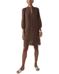 chinese dress ladies The Linen V-Neck Midi Dress