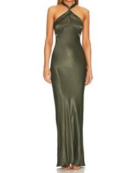 Shona Joy Jamila Lace High Neck Maxi Dress in White | Lyst