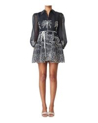 Elliatt Bella Long Sleeve Textured Knit Dress in White | Lyst
