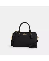 COACH Rowan Satchel Bag in Black Lyst