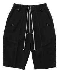 Rick Owens Cotton Nylon Cargo Bela Shorts in Black for Men | Lyst