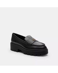 COACH Janie Loafer in Black | Lyst