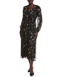 Laundry by Shelli Segal Midi Dress in Green | Lyst