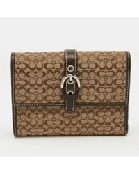 小物 Coach Legacy Signature Buckle Wallet COACH Legacy Signature