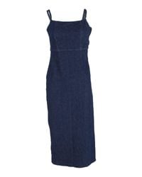 white christmas dresses Rolla's :: Mara Button Down Denim Midi Dress in Deep Blue Wash – Hannah Anna main image 0