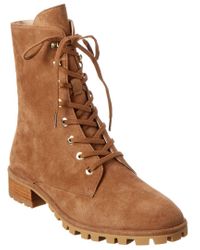 stuart weitzman henley suede combat boot